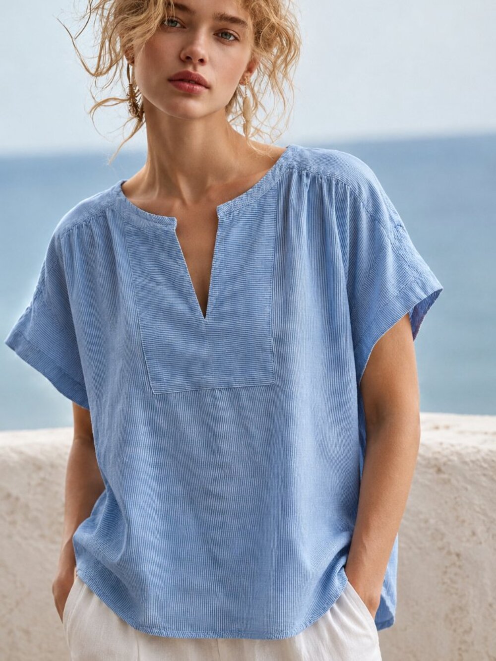 GAP pinstripe blouse